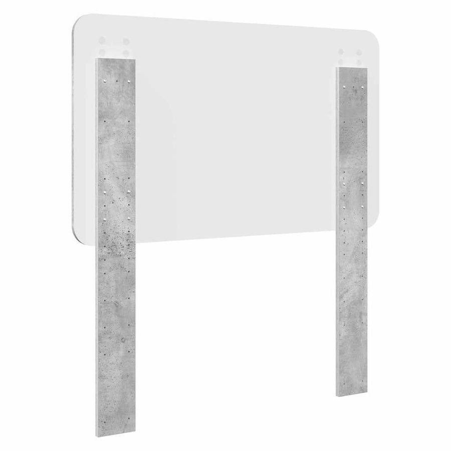 Hoofdbord met hoofdeinde Beton Grijs 90 cm Bewerkt hout