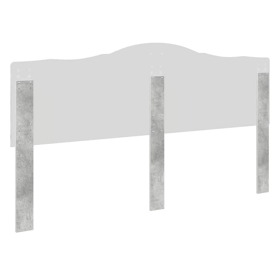 Hoofdbord met hoofdeinde Beton Grijs 180 cm Bewerkt hout