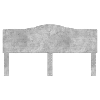Hoofdbord met hoofdeinde Beton Grijs 180 cm Bewerkt hout