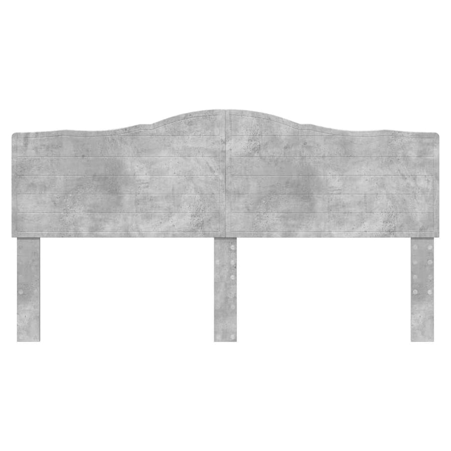 Hoofdbord met hoofdeinde Beton Grijs 180 cm Bewerkt hout