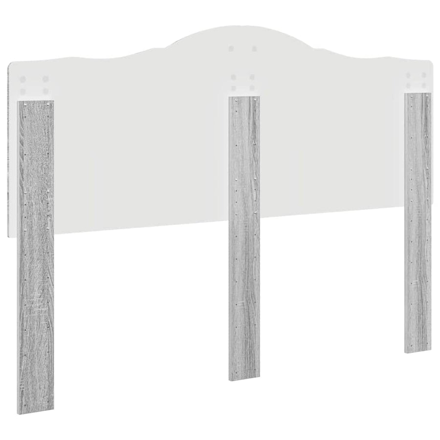 Hoofdbord met hoofdeinde Grijs Sonoma 160 cm Bewerkt hout