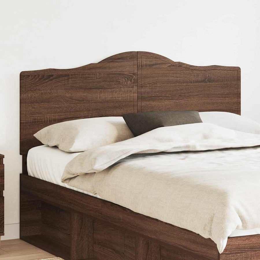 Hoofdbord met hoofdeinde Bruin Eiken 160 cm Bewerkt hout
