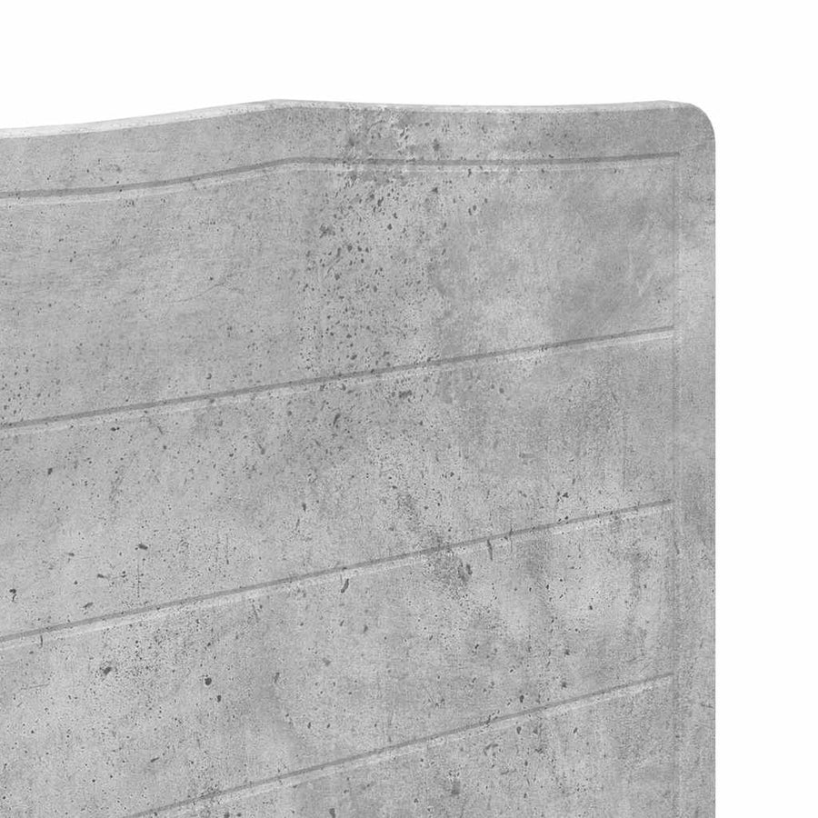 Hoofdbord met hoofdeinde Beton Grijs 150 cm Bewerkt hout