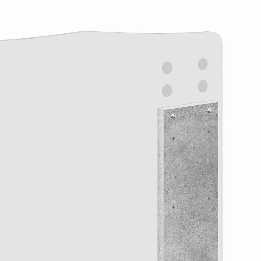 Hoofdbord met hoofdeinde Beton Grijs 150 cm Bewerkt hout