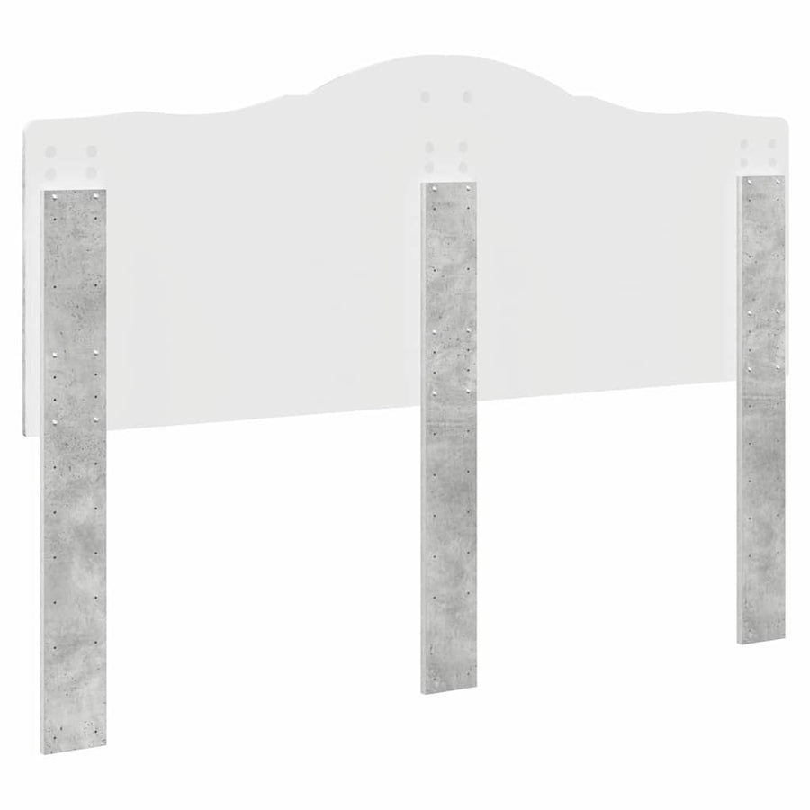 Hoofdbord met hoofdeinde Beton Grijs 150 cm Bewerkt hout