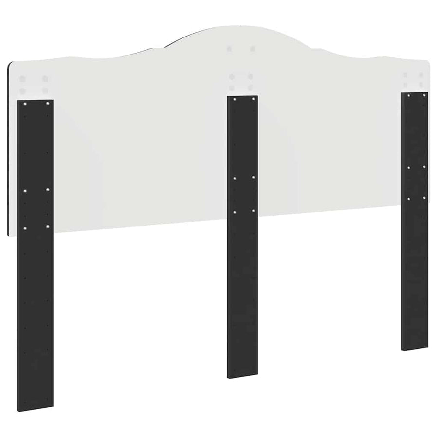 Hoofdbord met hoofdeinde Zwart Eiken 140 cm Bewerkt hout