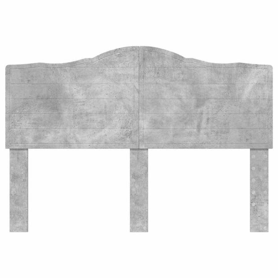 Hoofdbord met hoofdeinde Beton Grijs 140 cm Bewerkt hout