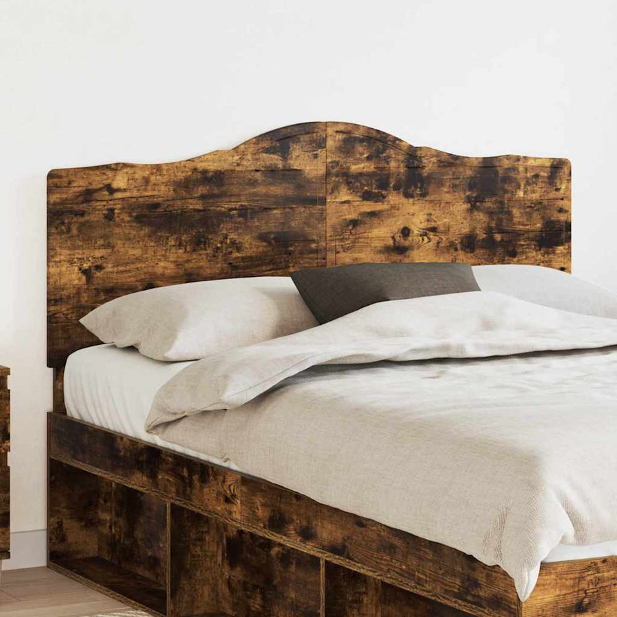 Hoofdbord met hoofdeinde Gerookt eiken 140 cm Bewerkt hout
