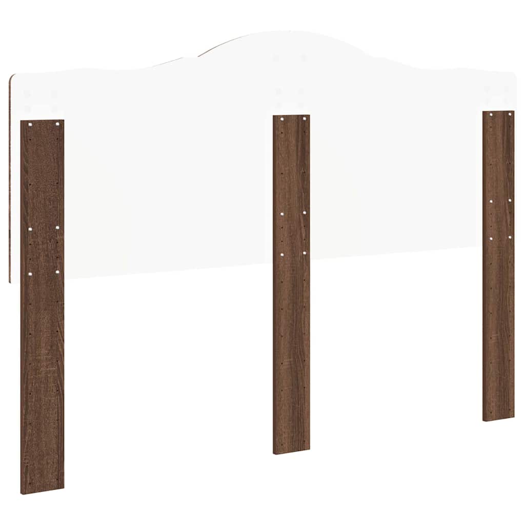 Hoofdbord met hoofdeinde Bruin Eiken 140 cm Bewerkt hout