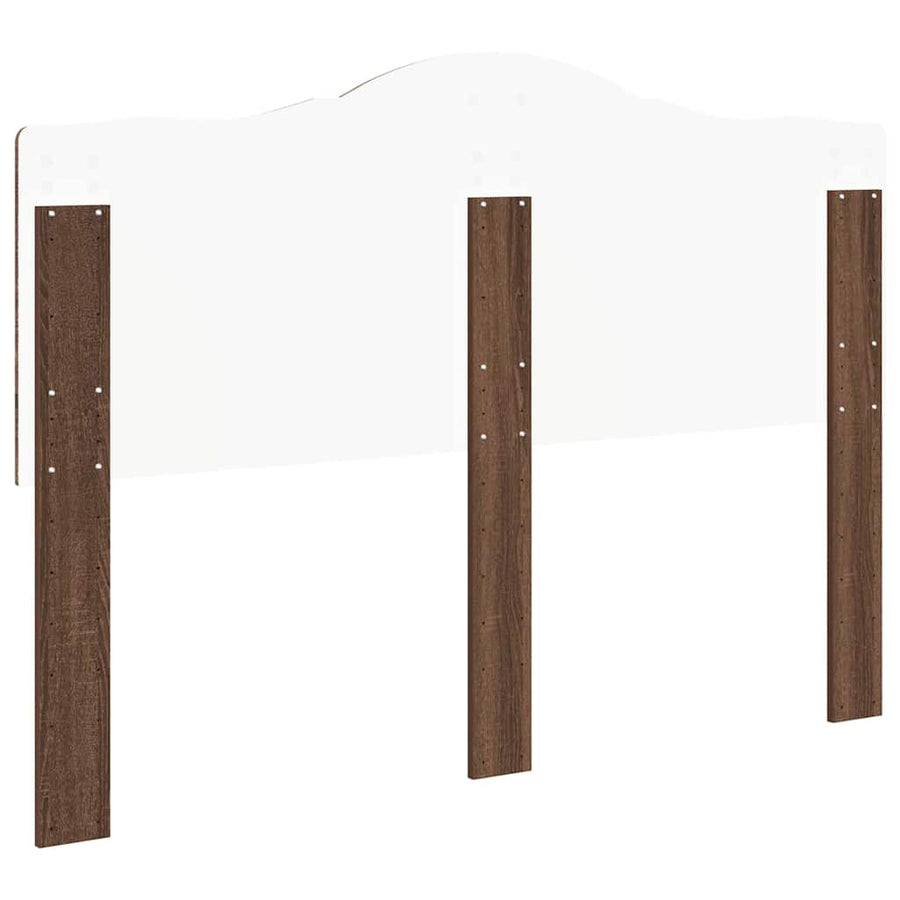 Hoofdbord met hoofdeinde Bruin Eiken 140 cm Bewerkt hout