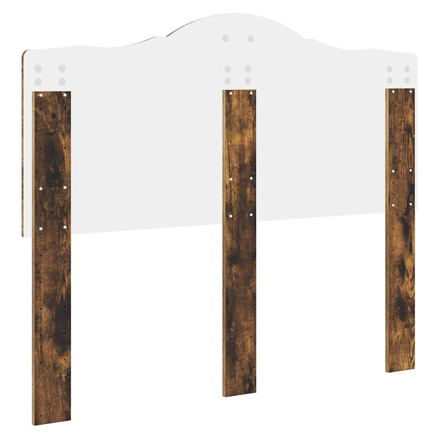 Hoofdbord met hoofdeinde Gerookt eiken 135 cm Bewerkt hout