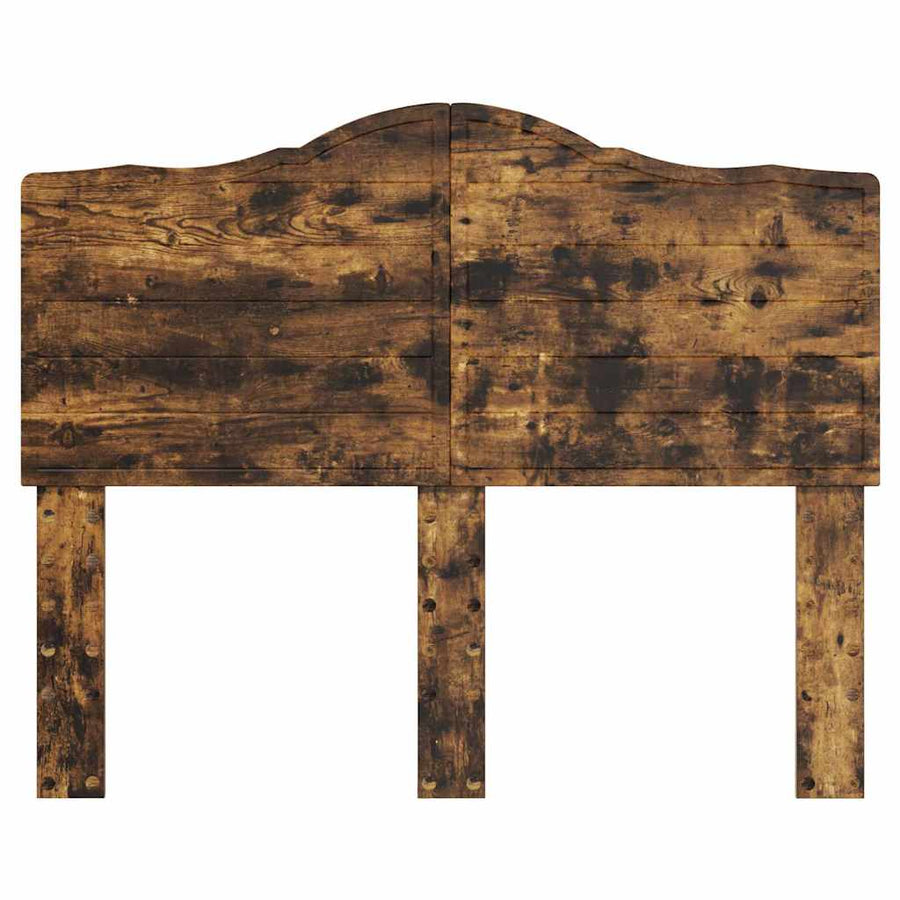 Hoofdbord met hoofdeinde Gerookt eiken 135 cm Bewerkt hout