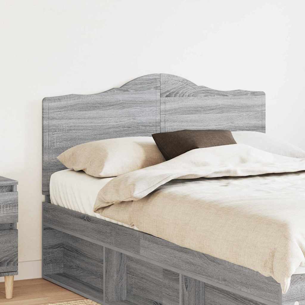 Hoofdbord met hoofdeinde Grijs Sonoma 135 cm Bewerkt hout