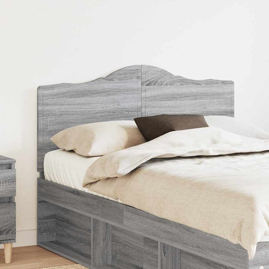 Hoofdbord met hoofdeinde Grijs Sonoma 135 cm Bewerkt hout