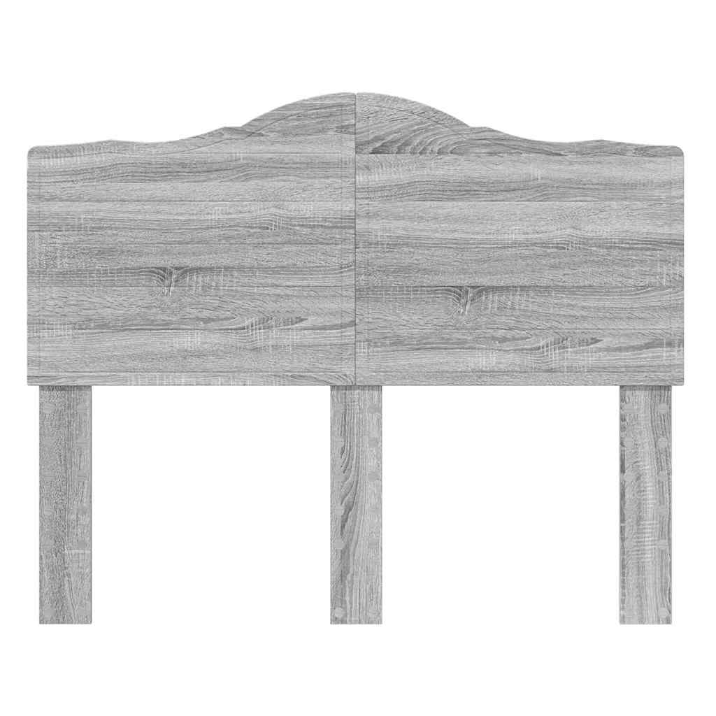 Hoofdbord met hoofdeinde Grijs Sonoma 135 cm Bewerkt hout