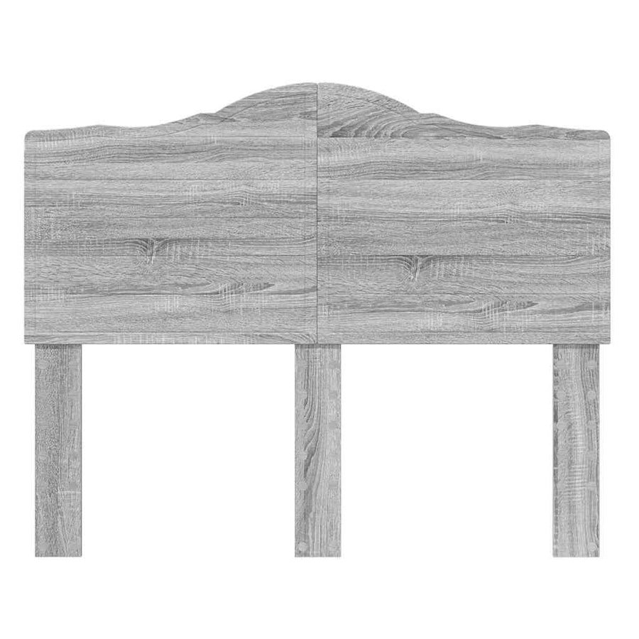 Hoofdbord met hoofdeinde Grijs Sonoma 135 cm Bewerkt hout