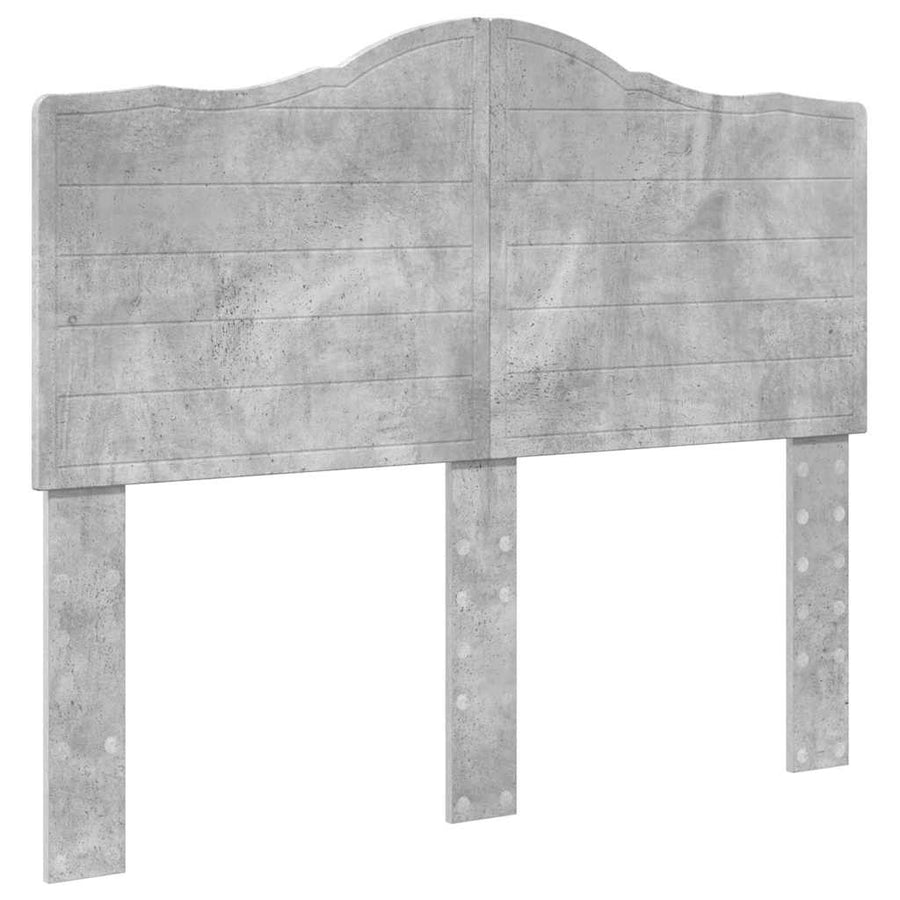 Hoofdbord met hoofdeinde Beton Grijs 120 cm Bewerkt hout