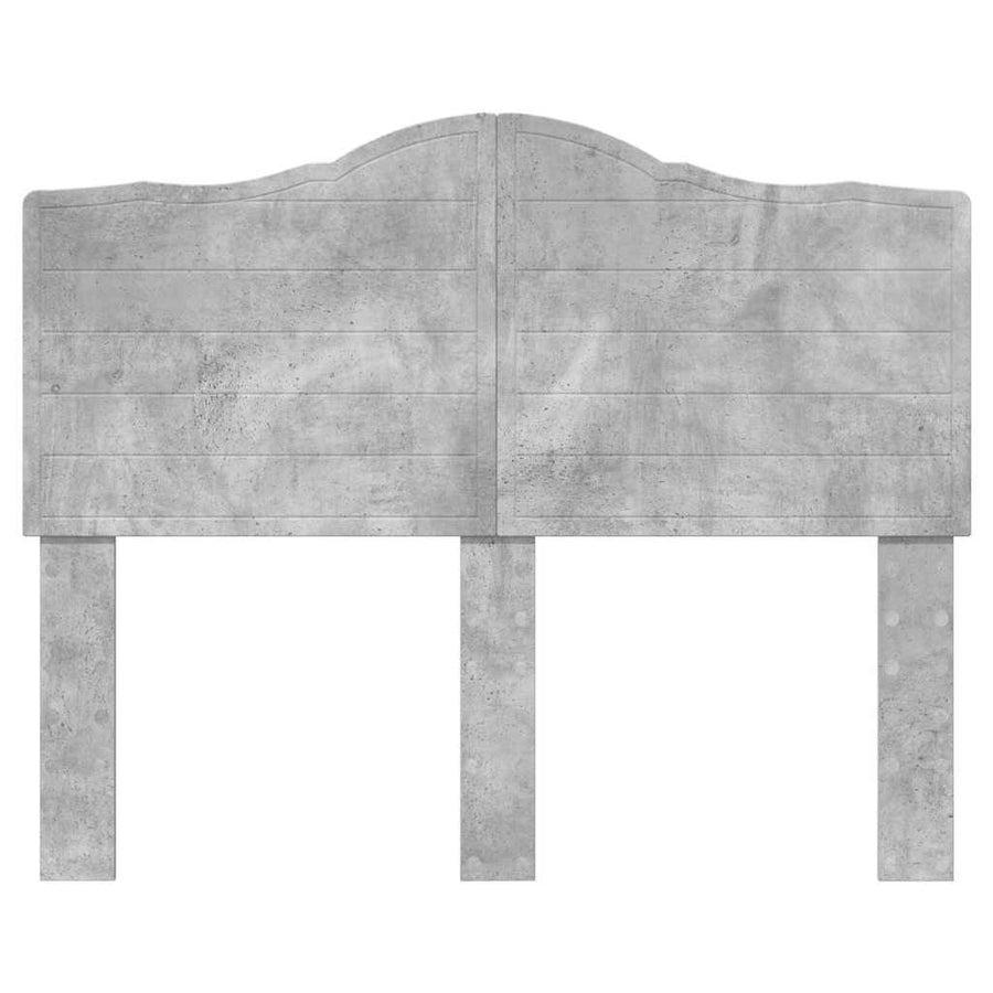 Hoofdbord met hoofdeinde Beton Grijs 120 cm Bewerkt hout