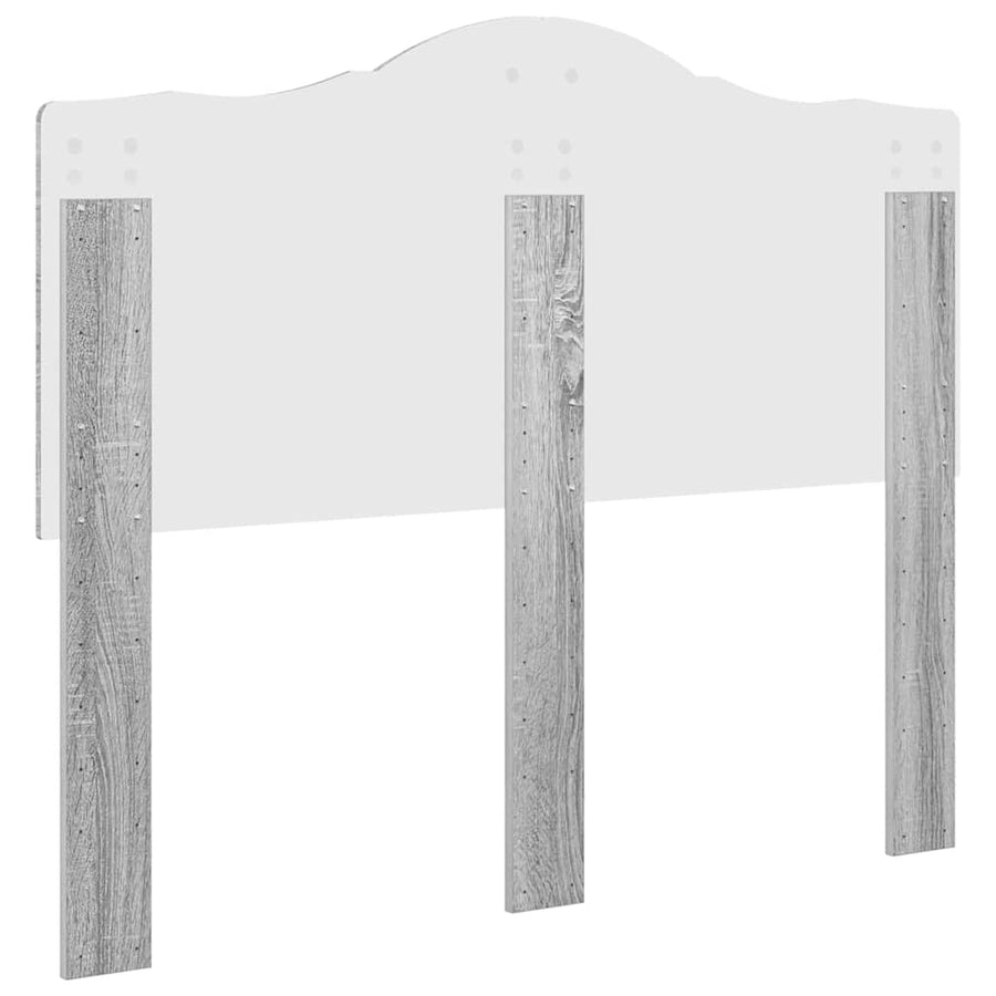 Hoofdbord met hoofdeinde Grijs Sonoma 120 cm Bewerkt hout