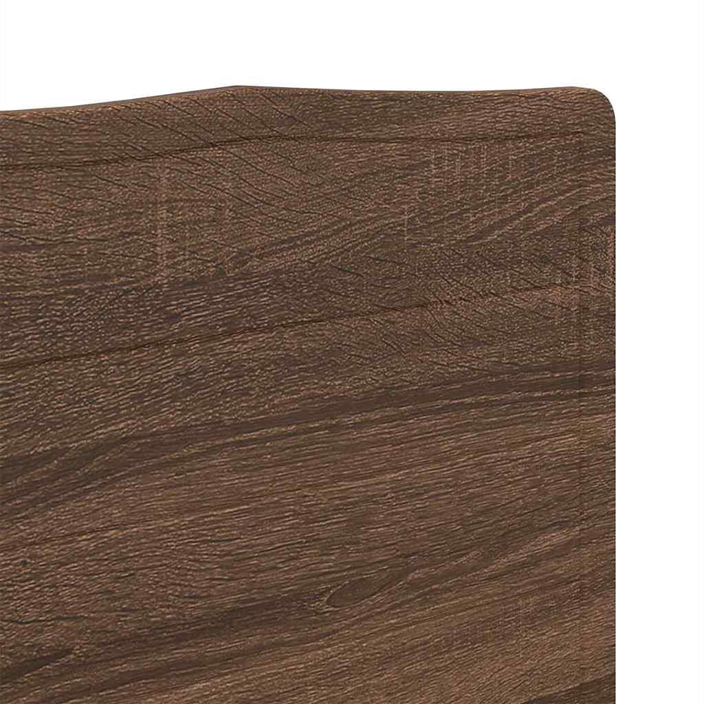 Hoofdbord met hoofdeinde Bruin Eiken 120 cm Bewerkt hout