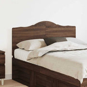 Hoofdbord bruin eiken 123x3x100 cm bewerkt hout