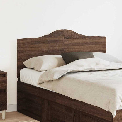 Hoofdbord met hoofdeinde Bruin Eiken 120 cm Bewerkt hout