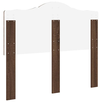 Hoofdbord met hoofdeinde Bruin Eiken 120 cm Bewerkt hout