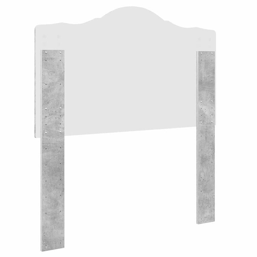 Hoofdbord met hoofdeinde Beton Grijs 90 cm Bewerkt hout