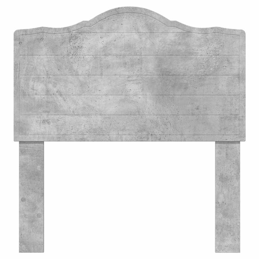 Hoofdbord met hoofdeinde Beton Grijs 90 cm Bewerkt hout