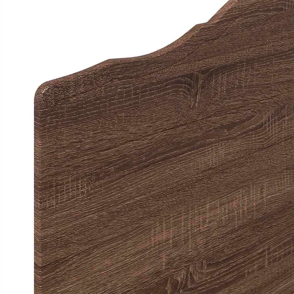 Hoofdbord met hoofdeinde Bruin Eiken 90 cm Bewerkt hout