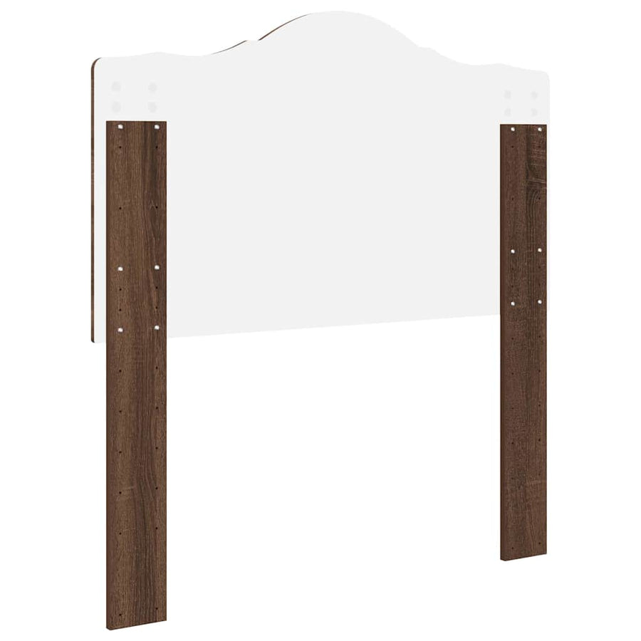 Hoofdbord met hoofdeinde Bruin Eiken 90 cm Bewerkt hout