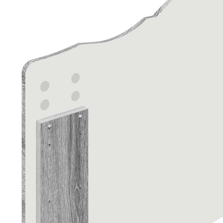 Hoofdbord met hoofdeinde Grijs Sonoma 80 cm Bewerkt hout