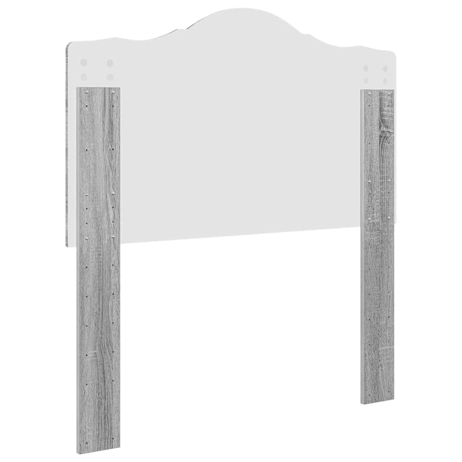 Hoofdbord met hoofdeinde Grijs Sonoma 80 cm Bewerkt hout