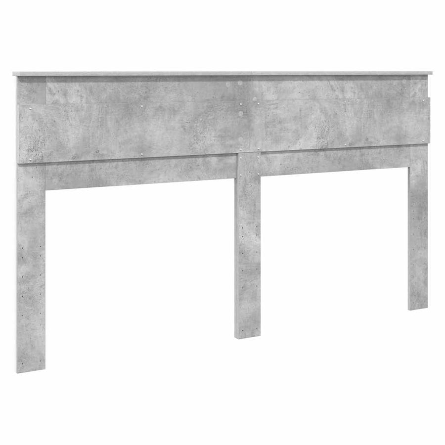 Hoofdbord met hoofdeinde Beton Grijs 200 cm Bewerkt hout