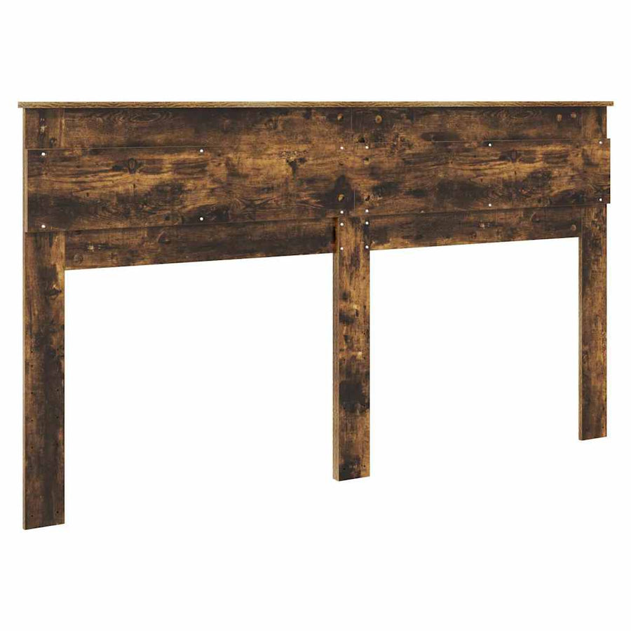 Hoofdbord met hoofdeinde Gerookt eiken 200 cm Bewerkt hout