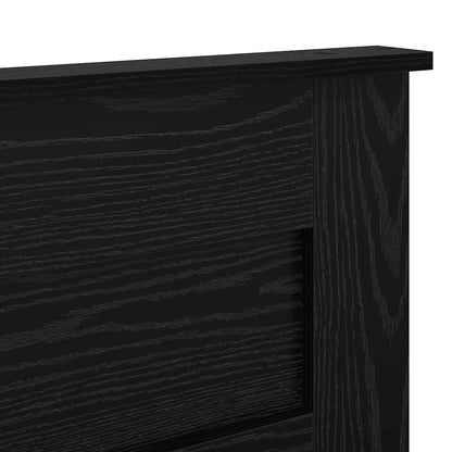 Hoofdbord met hoofdeinde Zwart Eiken 180 cm Bewerkt hout