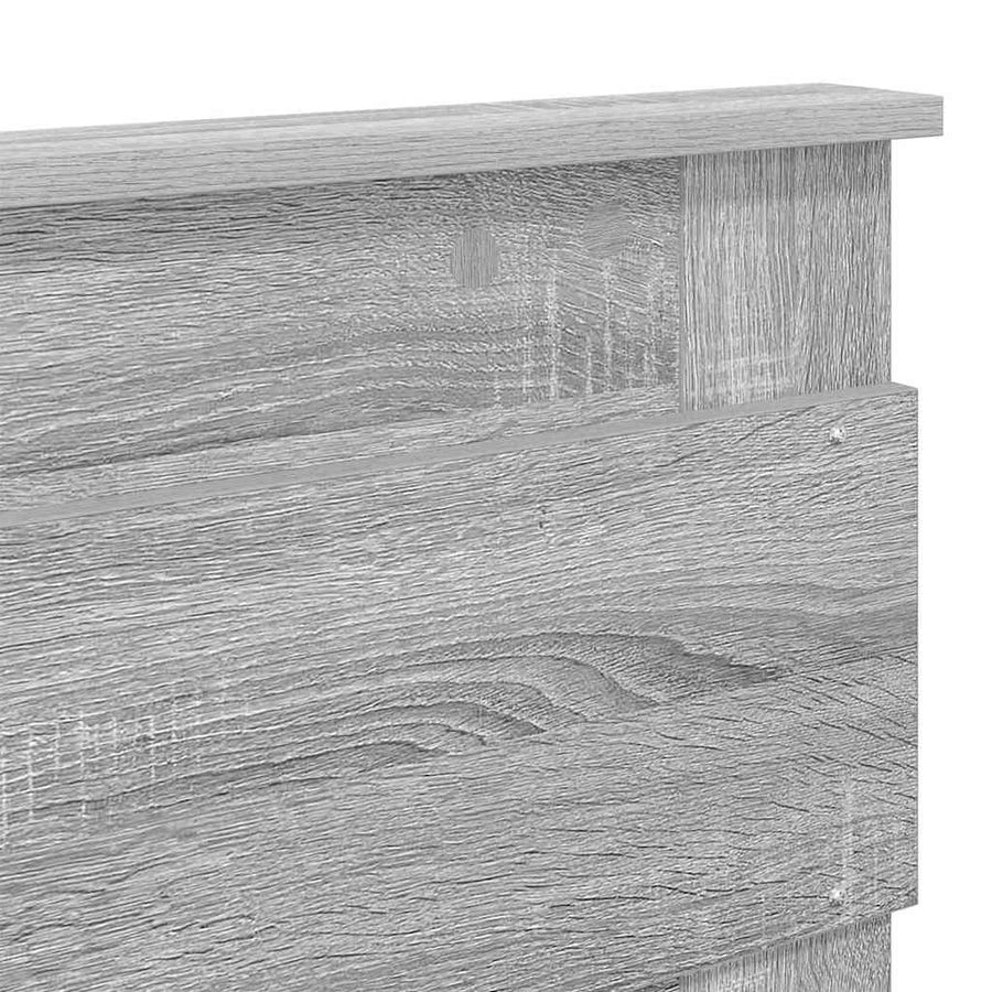 Hoofdbord met hoofdeinde Grijs Sonoma 180 cm Bewerkt hout