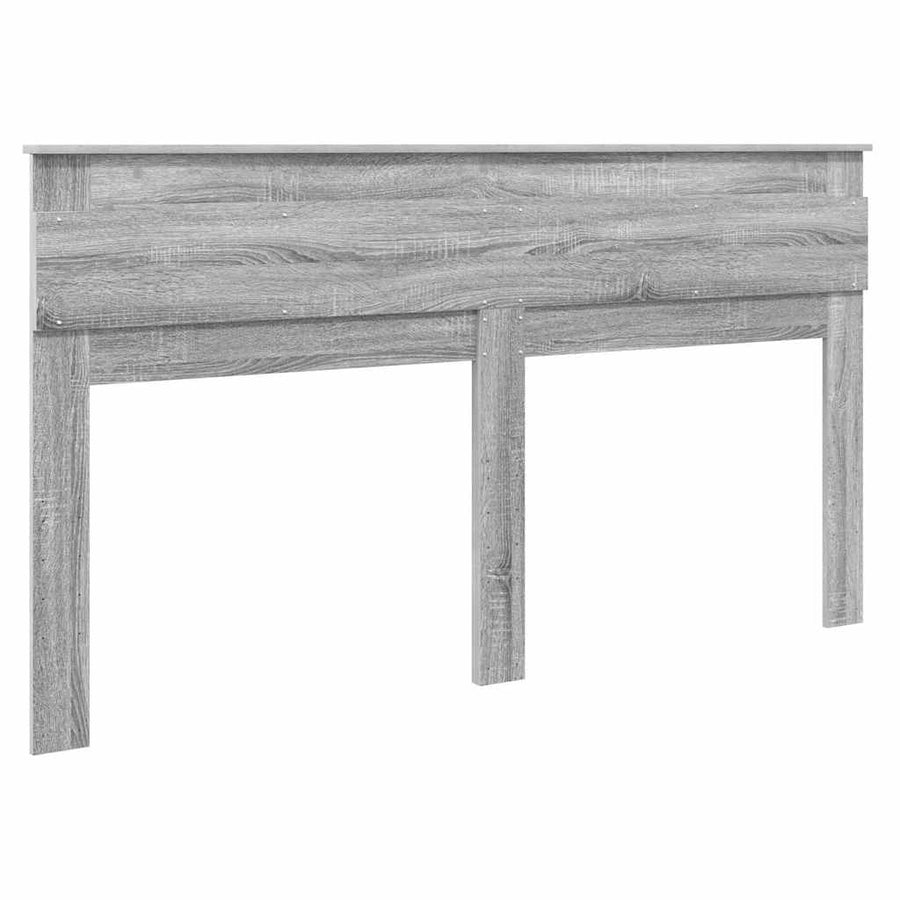 Hoofdbord met hoofdeinde Grijs Sonoma 180 cm Bewerkt hout