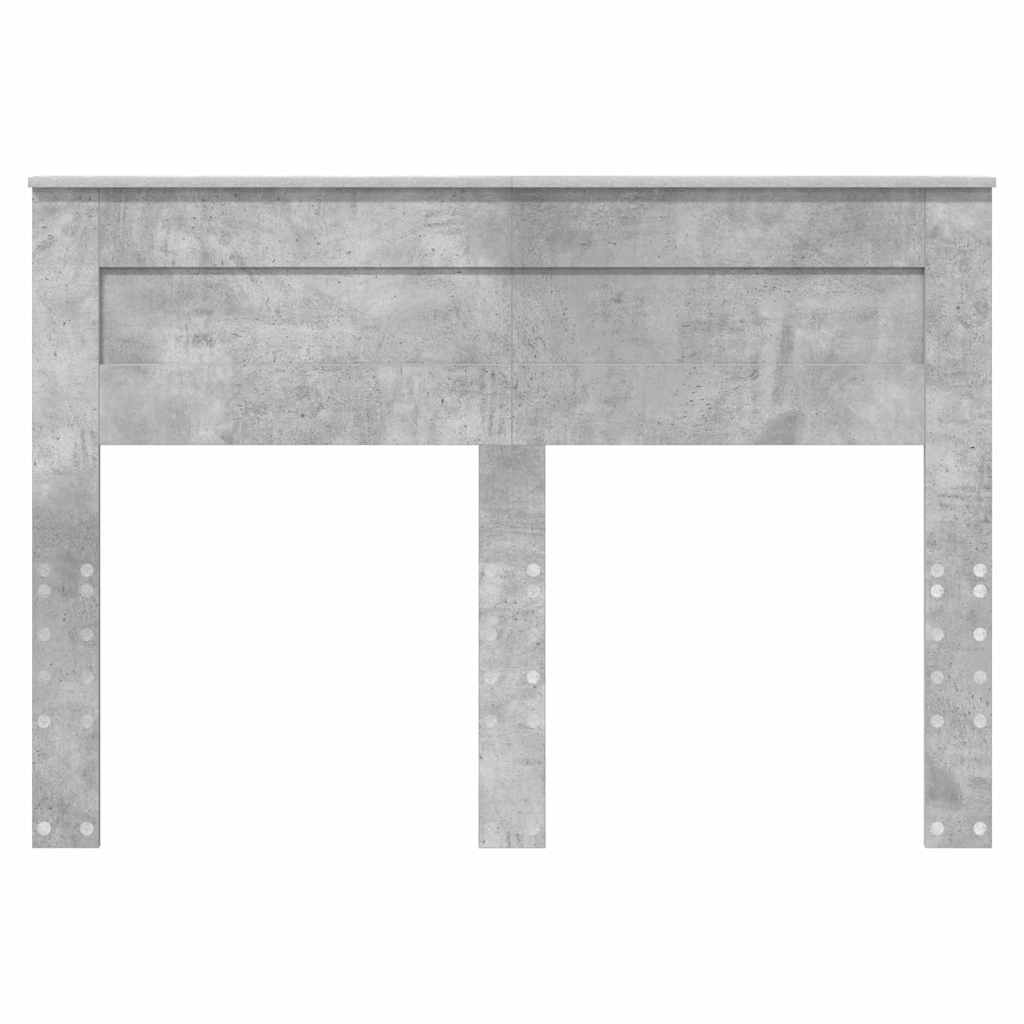 Hoofdbord met hoofdeinde Beton Grijs 160 cm Bewerkt hout