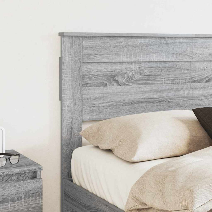 Hoofdbord met hoofdeinde Grijs Sonoma 160 cm Bewerkt hout