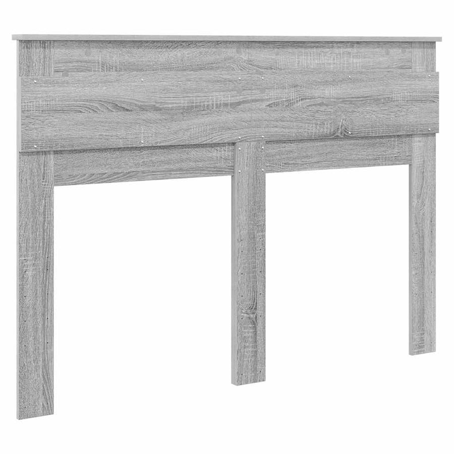 Hoofdbord met hoofdeinde Grijs Sonoma 160 cm Bewerkt hout