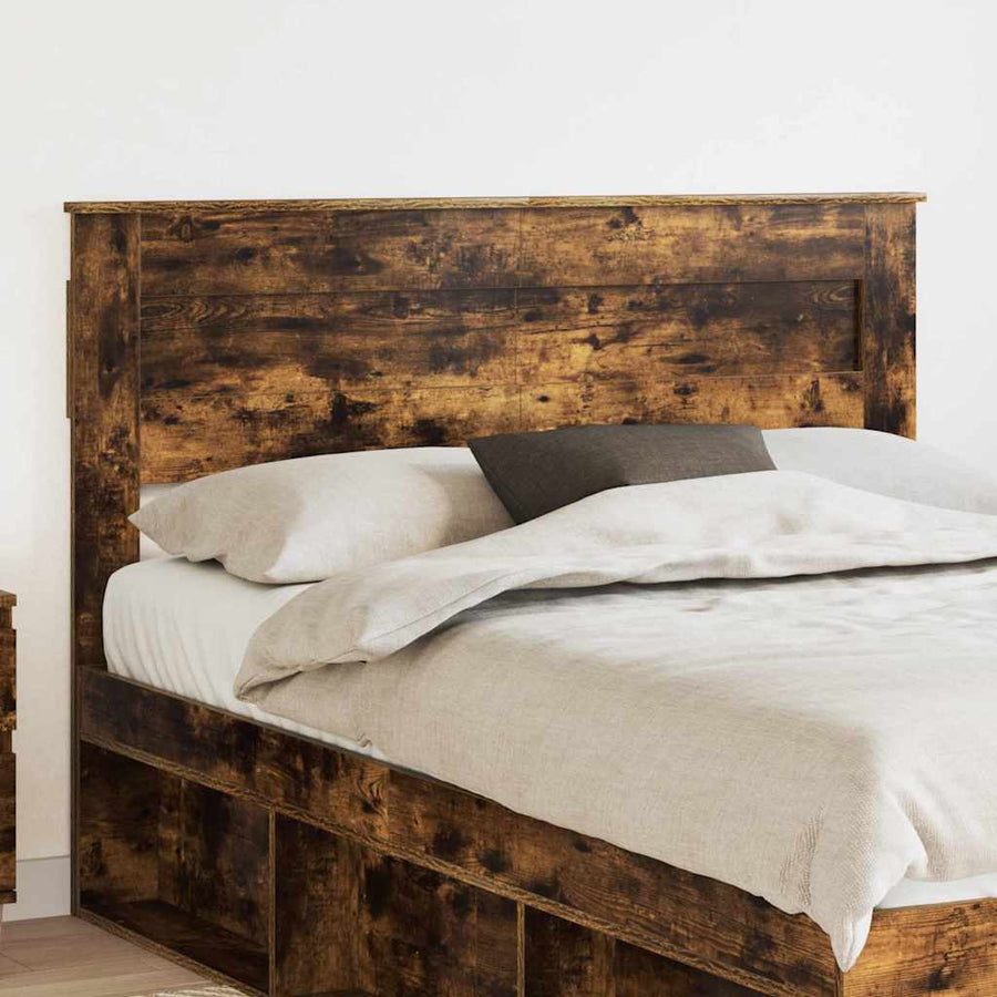 Hoofdbord met hoofdeinde Gerookt eiken 150 cm Bewerkt hout