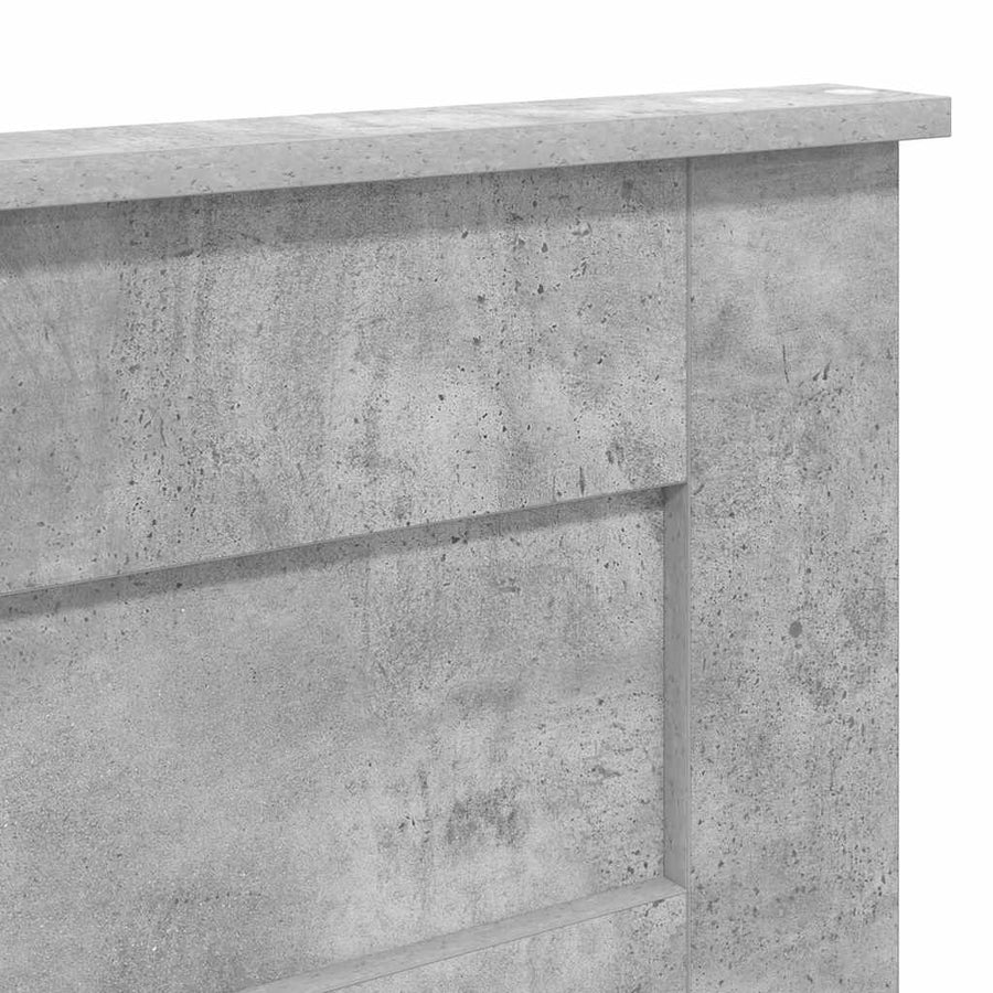 Hoofdbord met hoofdeinde Beton Grijs 140 cm Bewerkt hout