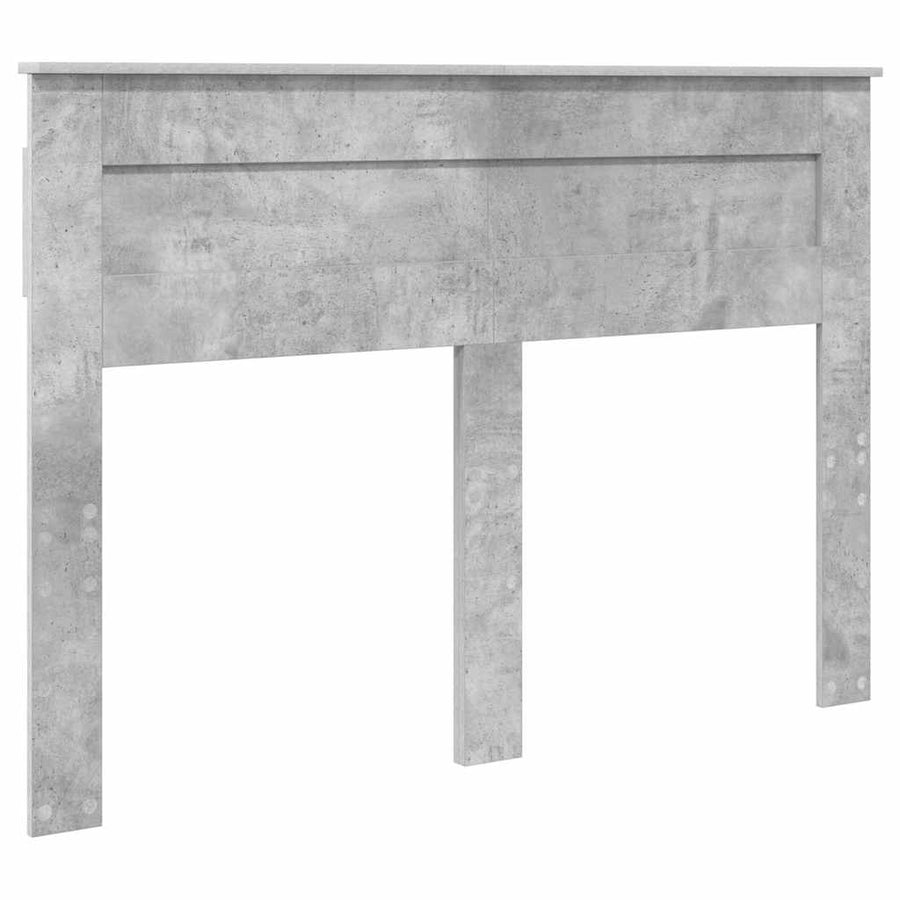 Hoofdbord met hoofdeinde Beton Grijs 140 cm Bewerkt hout
