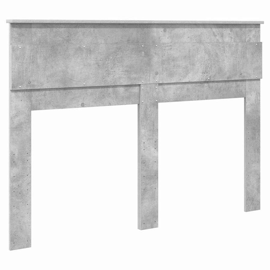 Hoofdbord met hoofdeinde Beton Grijs 140 cm Bewerkt hout