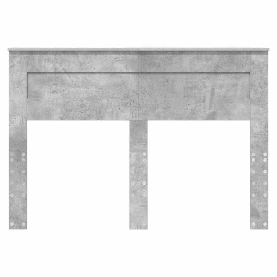 Hoofdbord met hoofdeinde Beton Grijs 140 cm Bewerkt hout