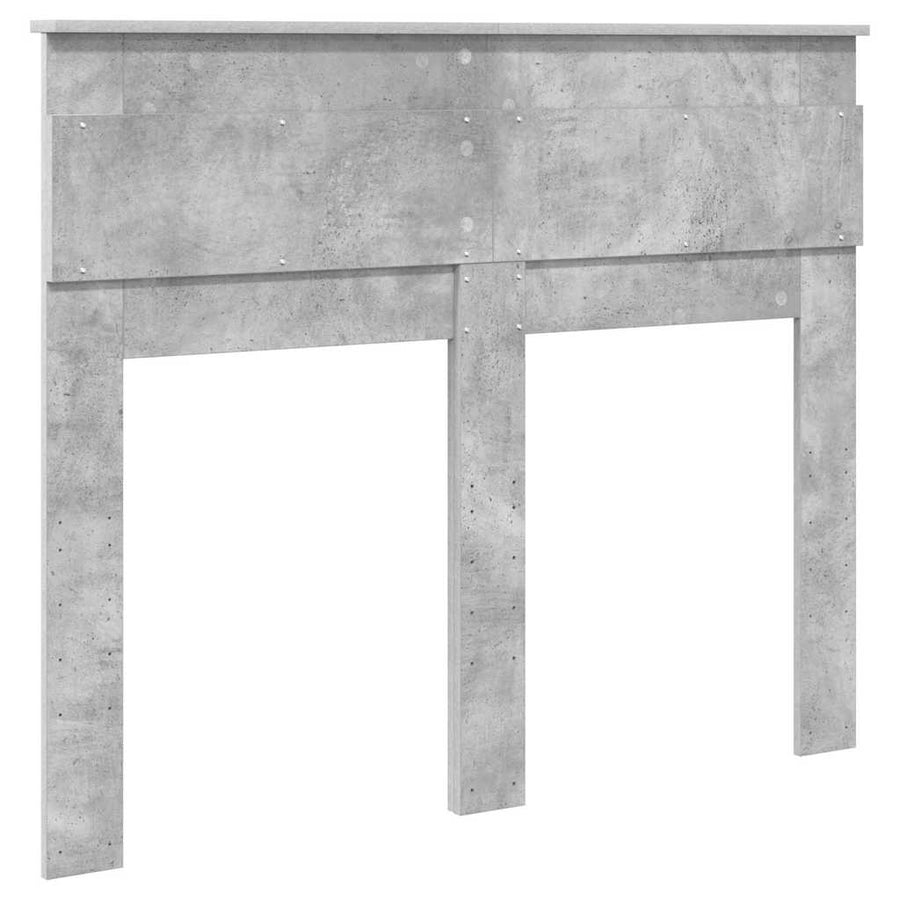 Hoofdbord met hoofdeinde Beton Grijs 135 cm Bewerkt hout