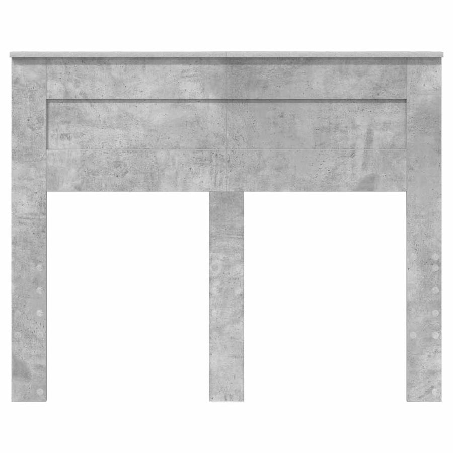 Hoofdbord met hoofdeinde Beton Grijs 135 cm Bewerkt hout