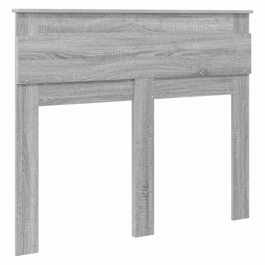 Hoofdbord met hoofdeinde Grijs Sonoma 135 cm Bewerkt hout