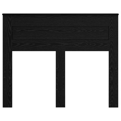 Hoofdbord met hoofdeinde Zwart Eiken 120 cm Bewerkt hout